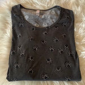 Paw print LuLaRoe Perfect T - Size S